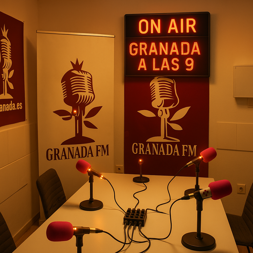 Granada FM estudios. Granada a las 9
