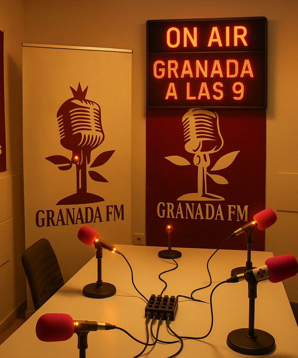 Granada FM estudios. Granada a las 9